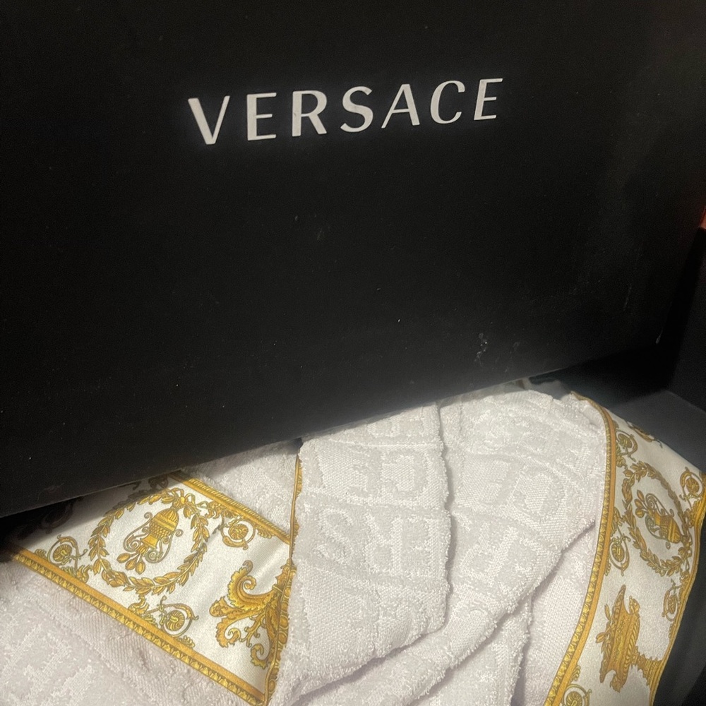 Versace Gold and White kids robe